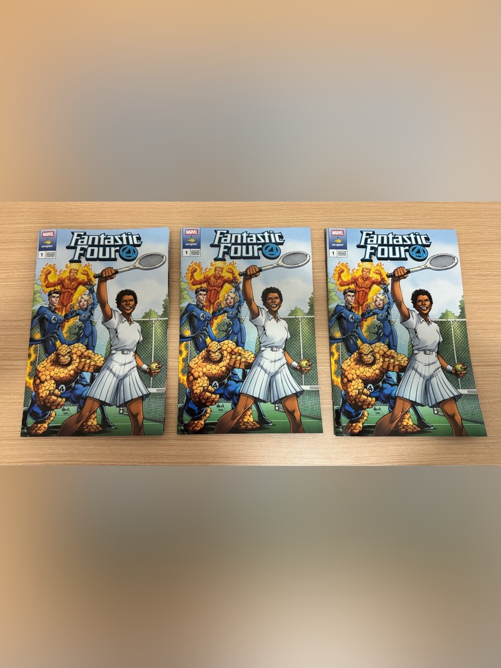 U.S. Open Tennis Fantastic Four Marvel Comic Book Set Of 3